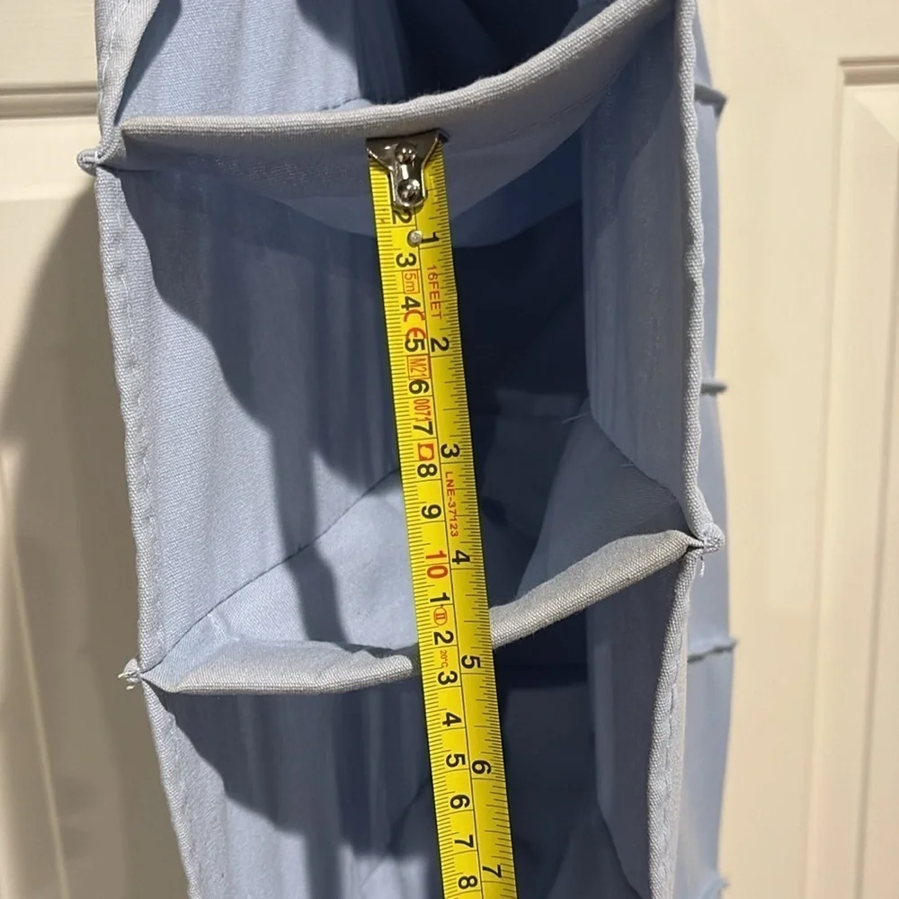 Sky Blue Hanging shoe organizer / shoe storage.Closet Organizer. 10 compartments